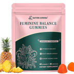 Nature Aurora Premium Feminine Balance Gummies - Women's pH Balance & Vaginal Probiotics Support with Immune Support - Vegan, Gluten-Free - Hawaiian Pineapple Flavor - 60 Count