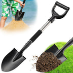 Shovel, Garden Shovels for Digging Gardening Heavy Duty, 31 inch Small Short Metal Shovel with D-Handle, Sharp Round Point Blade, Comfort Grip, Camping, Off Road, Soil, Kids Sand Beach Mini Spade Tool