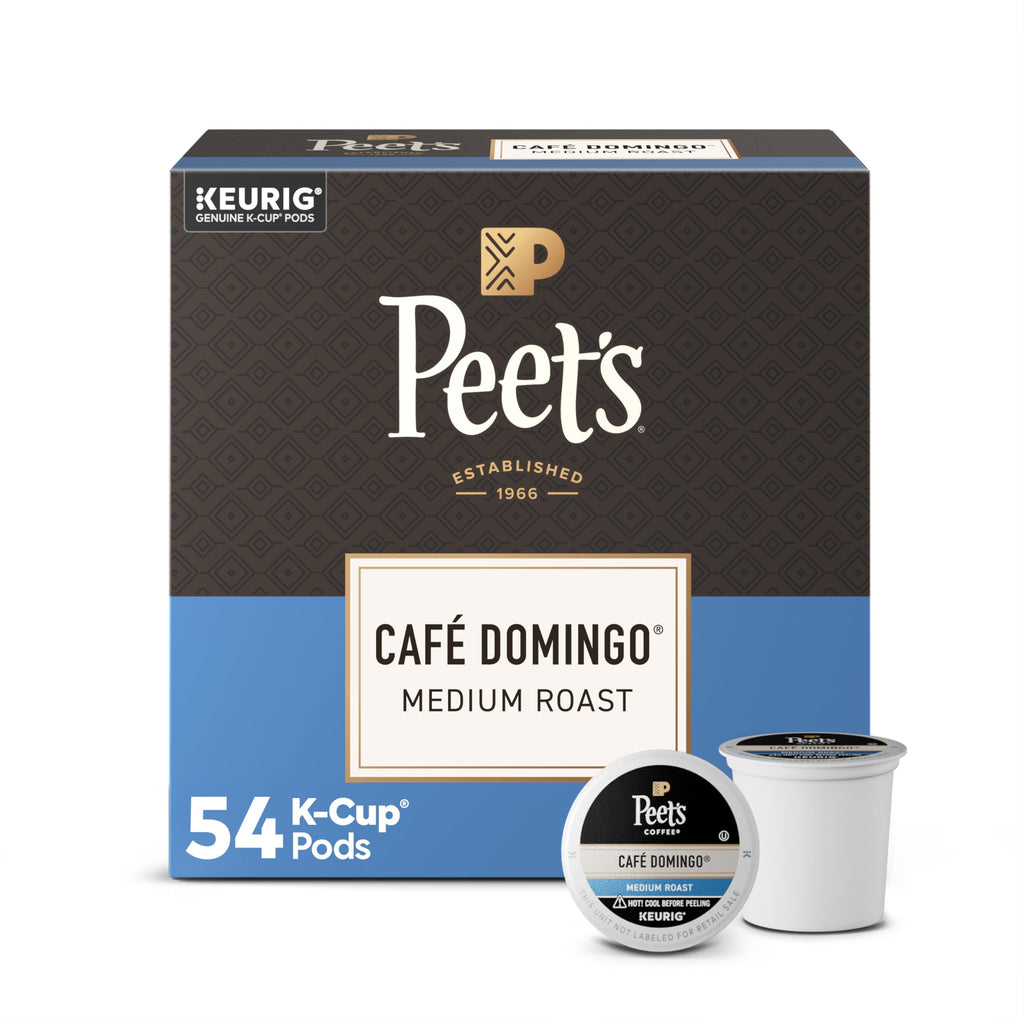 Peet's Coffee Coffee Pods, Medium Roast, Café Domingo, 54 K Cups