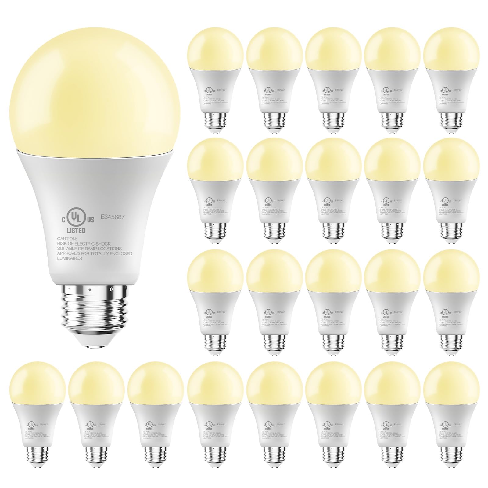 DAYBETTER LED Light Bulbs, A19 2700K Warm Light Bulbs 100 Watt Equivalent, 1500LM Warm White Led Bulbs, E26 Standard Base, Non-Dimmable, 15 Watt Lightbulbs for Home Office, 24 Pack