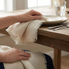 Accent Home Natural Linen Cloth Napkins, Set of 12, 18x18 Inches