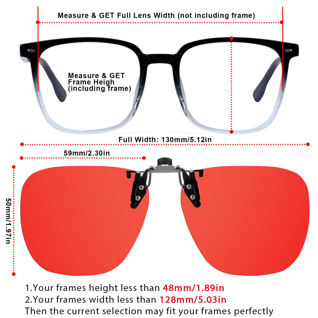 VIEWBETTER 3 Pack Clip On Blue Light Blocking Glasses for Eyes Strain/Light-Sensitive Flip Up Computer Gaming Glasses BL1008