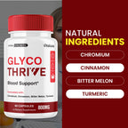 Glyco Thrive Capsules, GlycoThrive Blood Support Supplement Pills, Premium Natural Daily Multivitamin Wellness Formula for Maximum Energy & Overall Balance Health, Glyco Thrives Reviews (60 Capsules)