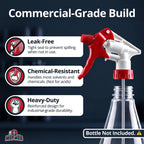 Leak-Free, Chemical Resistant Spray Head 5 Pk Industrial Spray Heads Only (No Bottles) for Auto/Car Detailing, Window Cleaning and Janitorial Supply. Heavy Duty Low-Fatigue Trigger and Nozzle.