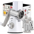 Geedel Rotary Cheese Grater Hand Crank, Cheese Shredder Vegetable Slicer