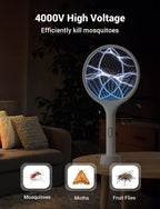 YISSVIC Electric Fly Swatter 4000V Bug Zapper Racket Dual Mode