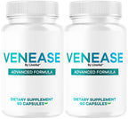 (2 Pack) Venease Capsules - Official Venease Pills Premium Supplement Support Advanced Formula All Natural for Vein Wellness & Health Multivitamin Pure Formula Reviews, 120 Capsules for 2 Months