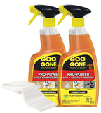 Goo Gone Pro-Power Spray Gel Adhesive Remover - Surface Safe, Great Cleaner, No Harsh Odors, Removes Stickers, Can Be Used On Tools, 24 Ounce, 2 Pack with Scraper Tool