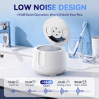 UMPOPO Ultrasonic Retainer Cleaner Machine 48kHz, Dental Cleaning Pod, Ultrasonic Retainer Cleaner for Dentures, Aligners, Mouth Guards, Toothbrush Heads and Jewelry with 200ML Capacity, LAB Supply