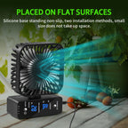 DAOTAILI 4" Grow Tent Clip Fan with Temperature & Humidity Control, LCD Display, Oscillating Fan for Hydroponics