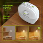 AUVON Magnetic Rechargeable Night Light, Motion & Dusk-Dawn Sensor, 2 Packs