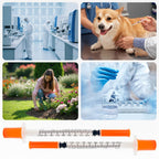 30 Pack U-100 1ml Syringes with Needle, 31G 5/16" 8mm 1cc Syringe