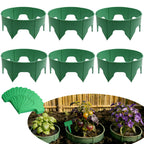 36 Pcs Planting Grow Rings Adjustable Plant Support Rings ，Interlocking Garden Plant Ring,Included 30pcs Plant Labels,Spliceable Green Garden Rings for Plant Support and Soil Moisture Retention