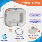 AMDASO Portable Hair Washing Station, Locs Detox Tub, Portable Shampoo Bowl, Inflatable Wash basin, Hair washing basin for bedridden, Dreadlock accessories, Inflatable Shampoo Basin