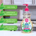 Dapple Baby Fragrance Free Bottle & Dish Soap - (3 Pack) 16.9 fl oz - Cleans Baby Bottles, Sippy Cups, Pacifiers, Breast Pumps, & More - Gently Removes Milk Film & Odors - Includes 1 Pump
