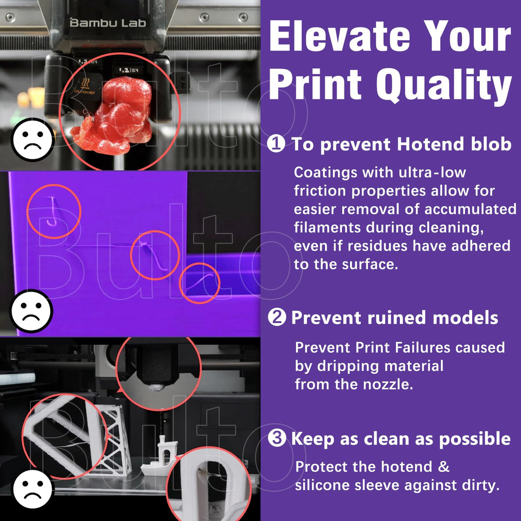 2 Pcs Upgraded 0.4mm H2D/H2S/H2C/X2D/P2S Hotend with Anti-Stick MPVD Coating - High Speed Hardened Steel P2S Nozzle for Bambu Lab P2S,X2D,H2 Series,A1/A1MINI 3D Printers, Bamboo Lab Parts