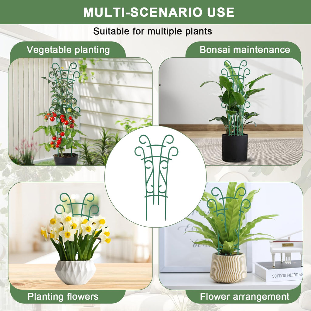 10 Pack Indoor Plant Trellis for Potted Plants, Stackable Garden Trellis for Climbing Plants Outdoor, Small Trellis for Houseplants Rose Hoya Pothos Plant Climber Support