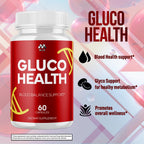 (2 Pack) Gluco Health Capsules, Official Glucohealth Support Pills with All Natural Ingredients, Advanced Gluco Health Formula Health Supplement with Maximum Strength Vitamin Formula (120 Capsules)