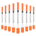 U-100 0.5ml Syringes 32G 1/4"（6mm）, Lab Supplies, Individually Wrapped, Pack of 100