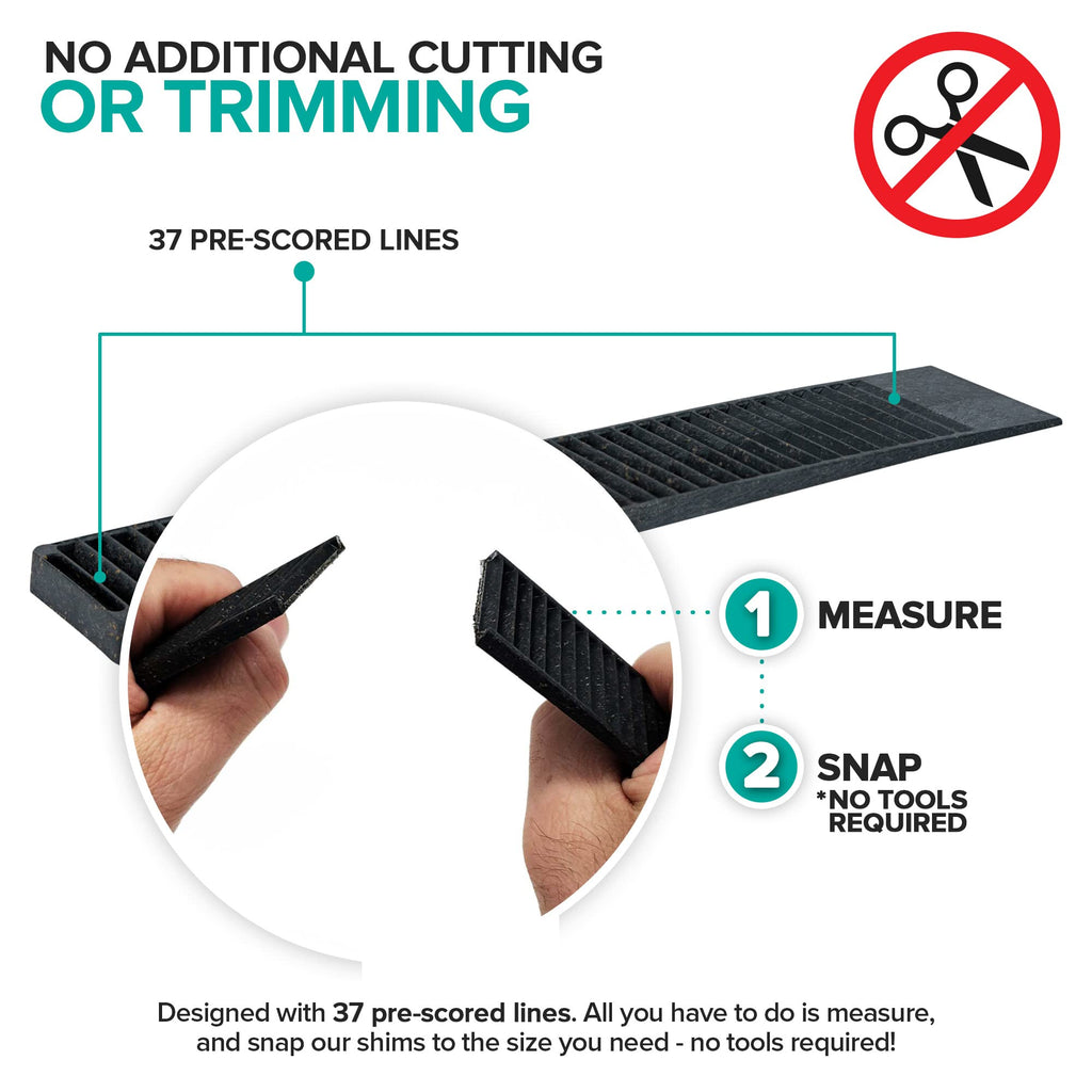 Composite Shims (12 Pack) - Hard Composite Shims for Home Improvement - Never Rot for Leveling - Restaurant Table Levelers - Table Wedges - Toilet Levelers - DIY Furniture Levelers - Stock Your Home