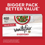 Vanity Fair Everyday Paper Napkins, 400 Count, Disposable Napkins Made Soft And Smooth For Everyday Meals