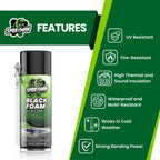 Sprayman Black Waterfall Foam Sealant - (2x12oz) Expanding Polyurethane Pond Foam Sealer, UV Resistant, Water Proof Spray for Landscape & Exterior, Straw Use, 2 Pack