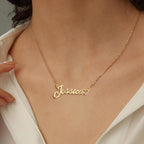 KUKULIKI Custom Name Necklace Personalized Heart Symbol, 18K Gold Plated Handmade Personalized Necklaces for Women, Customized Jewelry Birthday Gifts
