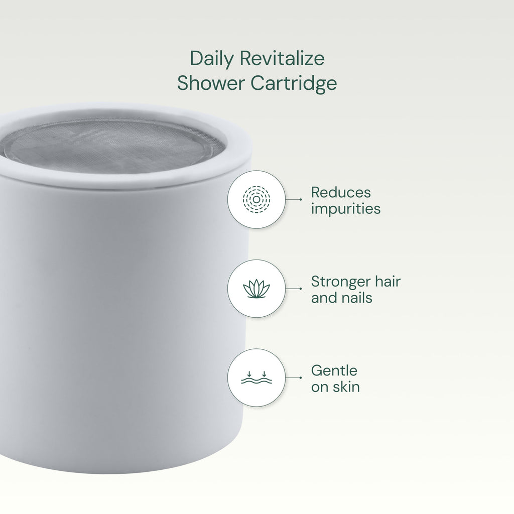 AquaBliss High Output Shower Filter Replacement Cartridge – Reduces Chemicals & Chlorine, Restores pH Balance, Glowing Skin, Strong Nails & Shimmering Hair – 1-Pack (SFC100)