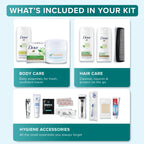 TrekTote 20 Piece Unisex Travel Hygiene Kit with Toiletries & Personal Care Essentials, TSA-Compliant, Individual and Bulk Packs Available