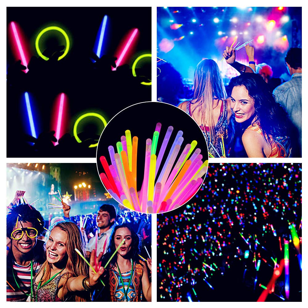 Glow Fever Glow Sticks 100pk Premium Glow In The Dark Light Up with Lanyards, For Party Supplies, Party Favors, Birthday, Halloween, Super Bright, Lasts Up to 12 hrs