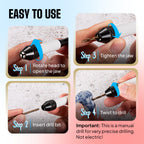 Micro Drill Bits Set with Pin Vise Hand Drill Manual, Jewelry Drill Kit