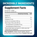 Dr. Berg Omega-3 Cod Liver Fish Oil 60 Softgels – Wild-Caught Icelandic Cod – Omega 3 EPA & DHA – Heart, Brain, Immune & Eye Support* – Lemon Flavor – 4X Lab-Tested – Non-GMO, No Fillers