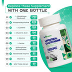 inGreens 2800 MG Liposomal Glutathione Supplement, Detoxifying & Immune, Aging Defense, Energy, Glutathione Unique Formulation Reduced