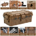 [2 Pack] Outdoor Electrical Box Waterproof, OUTDSPLY Medium Outdoor Electrical Box (11.6x5.2x4.1 inch) w/ 6 Cable Entry, Weatherproof Connection Box for Power Strip, Plug, Timer, Holiday Lights, Brown