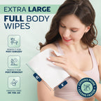 100 Large Shower Wipes – Body Wipes for Adults Bathing No Rinse – 10 Packs of 10 – Extra Moist Bath with Aloe & Vitamin E for Camping, Travel, Gym & Bedridden Care