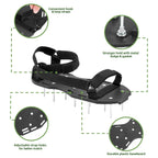 Ohuhu Lawn Aerator Shoes with Stainless Steel Shovel, Free-Installation Aerating Shoe with Hook&Loop Straps, Heavy Duty One-Size-Fits-All Spiked Aerating Sandals for Garden Grass