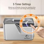LifeBasis Ultrasonic Cleaner, Professional 45kHz Ultrasonic Jewelry Cleaner 20 Ounces (600ML) with Digital Timer, Watch Holder Ultrasonic Glasses Cleaner for Rings, Coins, Watches, Dentures, Silver