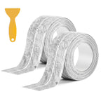 Caulk Tape Waterproof Self Adhesive, 2 Rolls Toilet Caulk Sealing Strip, Bathtub Caulking Sealant Tape for Kitchen, Bathroom, Countertop, Sink, Floor Wall Edge Protector(Grey Marble 1.5" x 10.5Ft)
