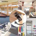 4 Pack Locking Hinge for Folding Table Brackets, Heavy Duty Folding Brackets 90 Degree Self Locking Folding Hinge for Table Legs Furniture