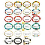 VONRU Bohemian Bracelet Sets for Women 6 Stackable Stretch Bracelets Multi-color Boho Jewelry Hippie Dainty (Bohemian stackable bracelet)