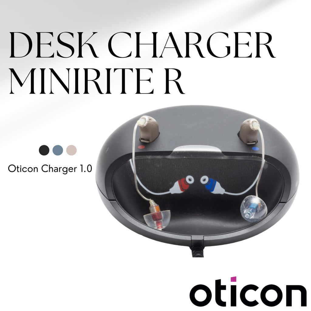 Otto Tech Oticon Charger 1.0 - Desktop Charger Replacement, Compatible with miniRITE R Oticon, Sonic, Bernafon Rechargeable Hearing Aids, Deskcharger