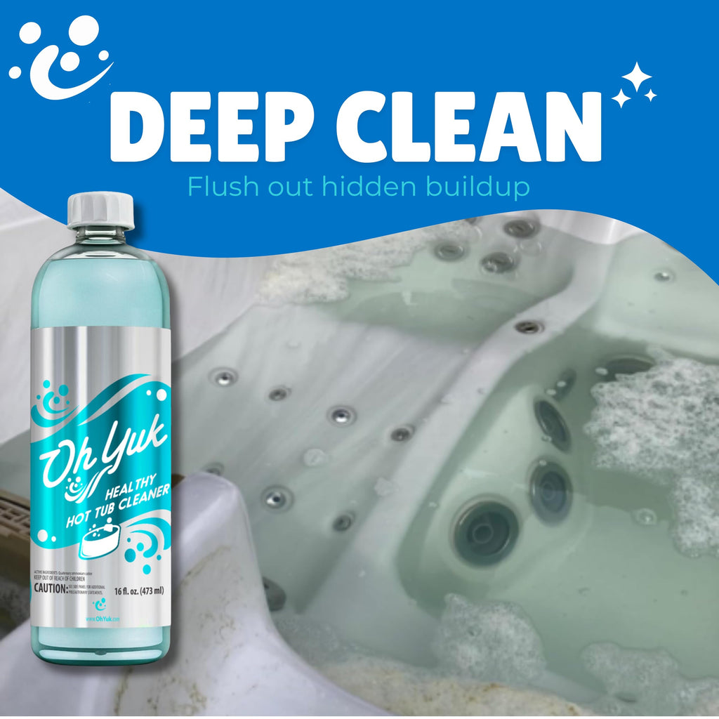 Oh Yuk Hot Tub Cleaner (2 Pack) – Hot Tub Jet Cleaner for Pipes & Jets | Spa Jet Cleaner for Plumbing lins | Deep Clean Spa Pipe Flush Cleaner for Indoor & Outdoor Spas, Swim Spas & Inflatable Tubs