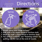 Granite Gold Clean and Shine Spray for Granite, Marble & Other Natural Stone & Quartz Surfaces, 1 x 64 Fl. Oz. & 2 x 24 Fl. Oz., 3-Pack