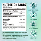 GHK-Cu Copper Peptide Oral Liquid Drops, 6-in-1 Liposomal GHK Cu Supplement w. Marine Collagen Peptides, Hyaluronic Acid, Biotin & Grape Seed, Support Skin Elasticity, Anti-Aging, Hair Growth & Nails