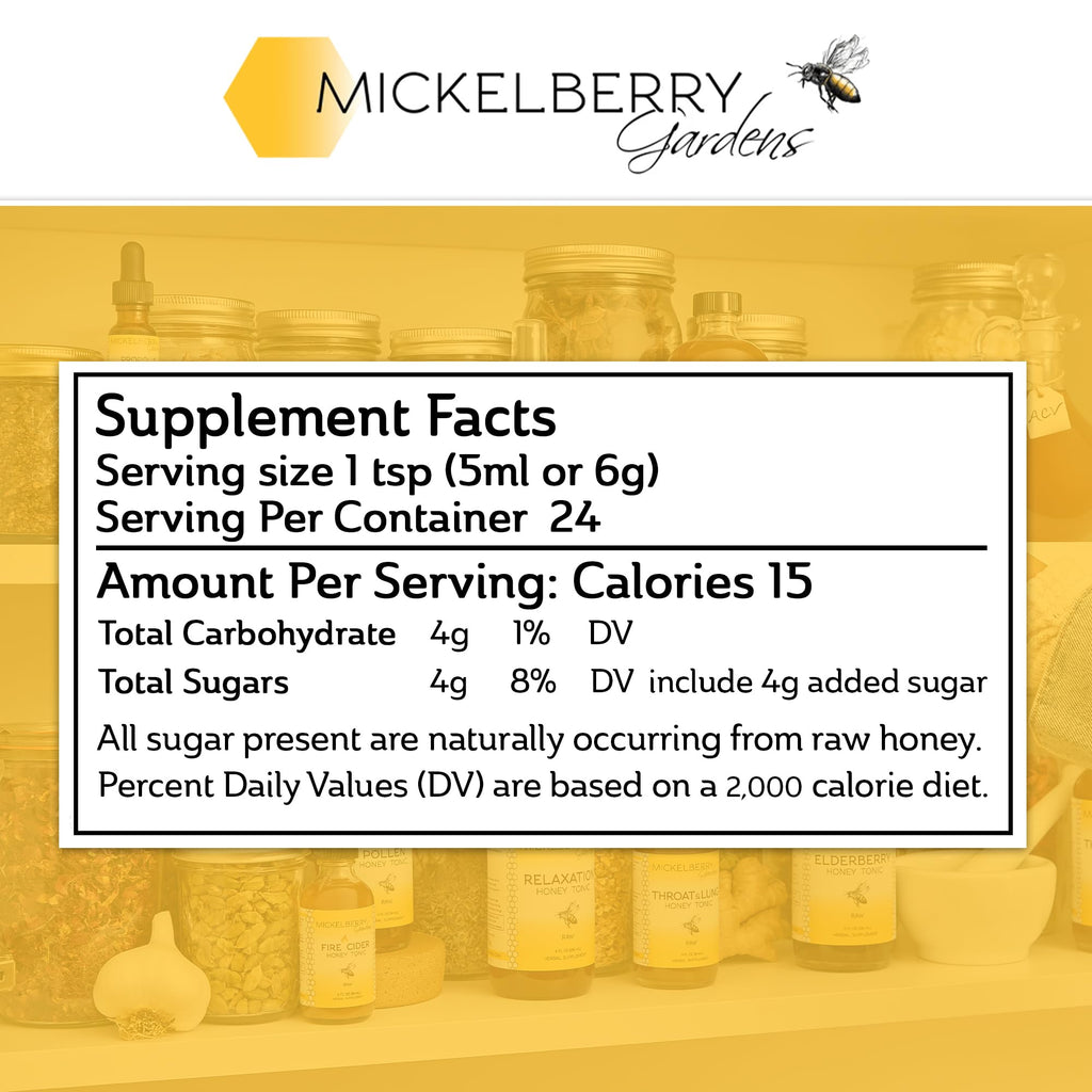 Mickelberry Gardens Pollen Honey Tonic 4oz 2 Pack Respiratory Support
