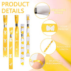 WANDIC Yellow Ribbon Bracelets, 30 Pcs 5 Styles Bone Cancer Awareness Wristbands Adjustable Polyester Wrist Bands Wrist Strap for Public Event, 6.89 * 0.59in, Polyester, no Gemstone