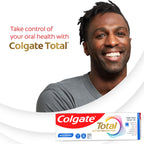 Colgate Total Whitening Toothpaste Paste, 5.1 oz, 2 Pack, Fluoride Antibacterial for Plaque, Gingivitis, Sensitivity, Stain Removal, Clinically Proven, Mint