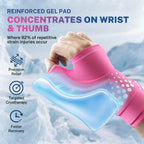 Thumb & Wrist Ice Pack Wrap, Thickened Ice Gel Pad, Ergonomic Fit, Long Lasting Cold & Warm for Carpal Tunnel Relief, Arthritis, Computer Overuse Injuries, Post-Surgery, Post-Workout, Pink, Size L/XL