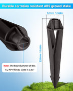 Noobibaba Landscape Lighting Stakes Replacement 1/2 NPT Thread Spike 5-Pack