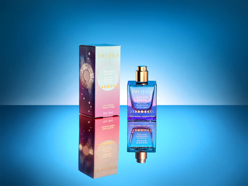 Pacifica Dream Moon Womens Spray Perfume 1 fl oz ��� Long-Lasting Floral Woody Fragrance for Her - Rose, Patchouli, Sandalwood ��� 100% Vegan, Cruelty-Free, Phthalate-Free Fragrance